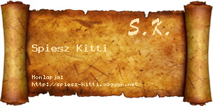 Spiesz Kitti névjegykártya
